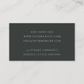 Minimal Modernes einfaches Schwarz-Weiß-Script Visitenkarte (Rückseite)