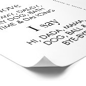 Minimal Modernes Foto 1. Geburtstag Meilenstein Ze Poster (Ecke)