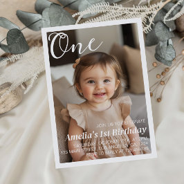 Minimal Modernes Foto Einladung