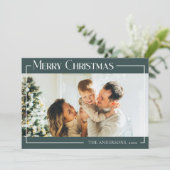 Minimal Modernes Foto für die Familie Weihnachten (Stehend Vorderseite)