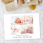 Minimal Modernes Foto Geburt Ankündigung