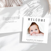 Minimal Modernes Foto Geburt Ankündigung