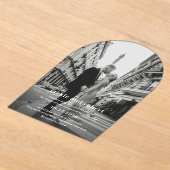 Minimal Modernes Foto Hochzeit Acryleinladungen (Ablage )