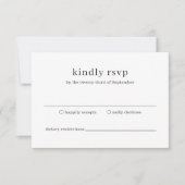 Minimal Modernes Foto Hochzeit RSVP Karte (Vorderseite)