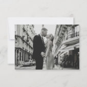 Minimal Modernes Foto Hochzeit RSVP Karte (Rückseite)