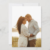 Minimal Modernes Foto Hochzeit Save The Date (Vorderseite)