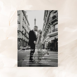 Minimal Modernes Foto Hochzeit Save The Date