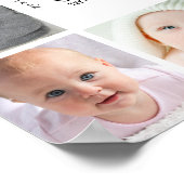 Minimal Modernes Foto - Meilenstein im ersten Jahr Poster (Ecke)