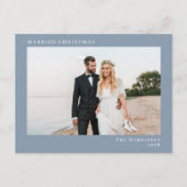 Minimal Modernes Foto Verheiratet Weihnachten Dust (Vorderseite)