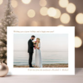 Minimal Modernes Foto Verheiratet Weihnachten Weiß