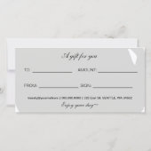 Minimal Modernes Gray Salon Wellness-Center Gesche (Rückseite)