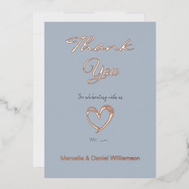 Minimal Modernes Herz und Skript Vielen Dank Folieneinladung