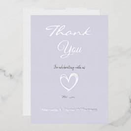 Minimal Modernes Herz und Skript Vielen Dank Folieneinladung