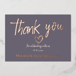 Minimal Modernes Herz und Skript Vielen Dank für I Folieneinladung