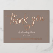 Minimal Modernes Herz und Skript Vielen Dank für I Folieneinladung (Vorderseite)