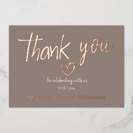 Minimal Modernes Herz und Skript Vielen Dank für I Folieneinladung