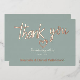 Minimal Modernes Herz und Skript Vielen Dank für I Folieneinladung