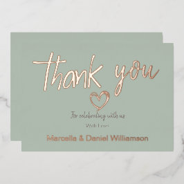 Minimal Modernes Herz und Skript Vielen Dank für I Folieneinladung