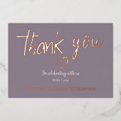 Minimal Modernes Herz und Skript Vielen Dank für I Folieneinladung (Vorderseite)