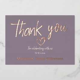 Minimal Modernes Herz und Skript Vielen Dank für I Folieneinladung