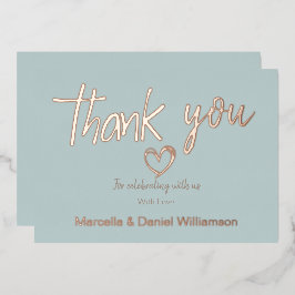 Minimal Modernes Herz und Skript Vielen Dank für I Folieneinladung