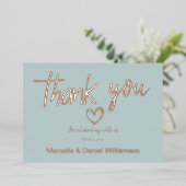 Minimal Modernes Herz und Skript Vielen Dank für I Folieneinladung (Stehend vorne)