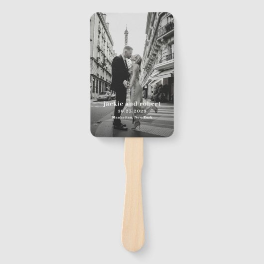 Minimal Modernes Hochzeitsprogramm für Fotos Fächer (Vorderseite)