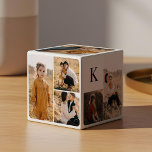 Minimal modernes Monogramm für die mehrfache FotoC Würfel<br><div class="desc">Ein besonderes und unvergessliches Foto sammelt Sake Foto Würfel. Modernes und minimales Design mit einem 9-Foto-Collage-Design,  um Ihre speziellen Fotos für die ganze Familie anzuzeigen. Personalisieren Sie Ihre Monografie mit Ihrer Familie. Spezielle Wohngestaltung für den Sake. Design von Moodthology Papery.</div>