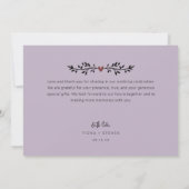 Minimal Modernes Script 2 Fotos Hochzeit Dankeskarte (Rückseite)