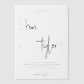 Minimal modernes Skriptüberlagern Pergament Einladungen (Vorderseite)