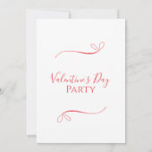 Minimal Modernes Valentinstag Party Einladung (Rückseite)