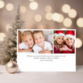 Minimal Modernes Weihnachtsbaum-Foto Feiertagskarte