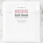Minimal modernes White Bath Bomb Round Label Runder Aufkleber (Tasche)