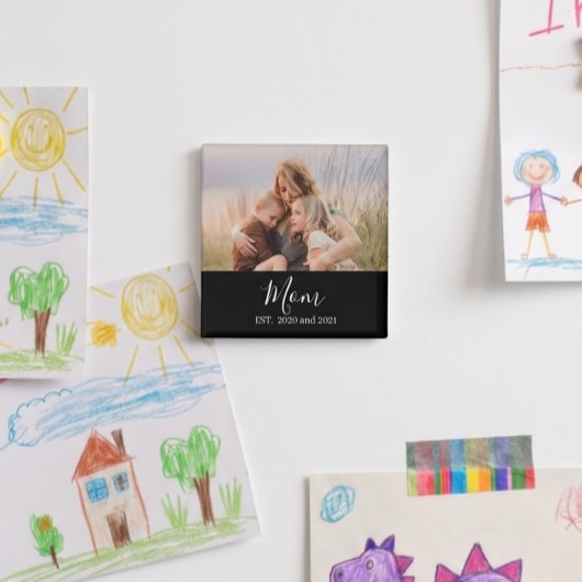Minimal Mom Established Muttertagsgeschenk Magnet