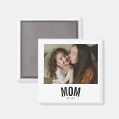 Minimal Mom Etabliert Foto Magnet (Vorderseite/Rückseite)
