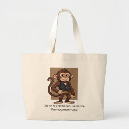 Minimal Monkey – Daily Growth Carry Tote Bag Jumbo Stoffbeutel