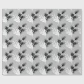 Minimal monochrome festliche Zedernleaf und Pineco Geschenkpapier (Flach)