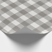 Minimal Monochrome Plaid Holiday Geschenkpapier (Ecke)