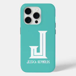 Minimal Monogram Aqua Case-Mate iPhone Hülle