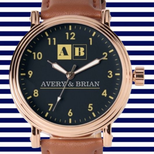 Minimal Monogram Armbanduhr