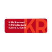 Minimal Monogram Bold Simple Retro Candy Red (Vorne)