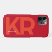 Minimal Monogram Bold Simple Retro Candy Red Case-Mate iPhone Hülle (Rückseite (Horizontal))