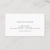 Minimal Monogram Elegant Clean Professional Visitenkarte (Rückseite)