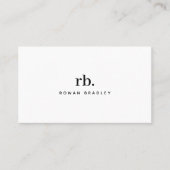 Minimal Monogram Elegant Clean Professional Visitenkarte (Vorderseite)