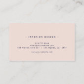 Minimal Monogram Elegant Clean Professional Visitenkarte (Rückseite)