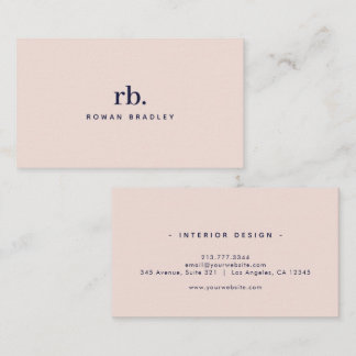 Minimal Monogram Elegant Clean Professional Visitenkarte