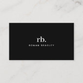 Minimal Monogram Elegant Clean Professional Visitenkarte (Vorderseite)
