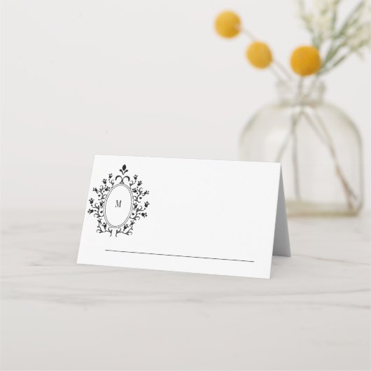 Minimal Monogram Event Card Platzkarte (Vorderseite)