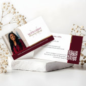 Minimal Monogram Financial Professional Photo Lux Visitenkarte