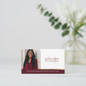 Minimal Monogram Financial Professional Photo Lux Visitenkarte (Stehend Vorderseite)